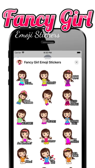 Fancy Girl Emoji Stickers Ekran Görüntüleri