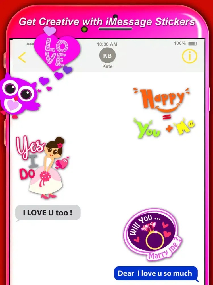 lovemoji sweet love Stickers iPad  স্ক্রিনশট