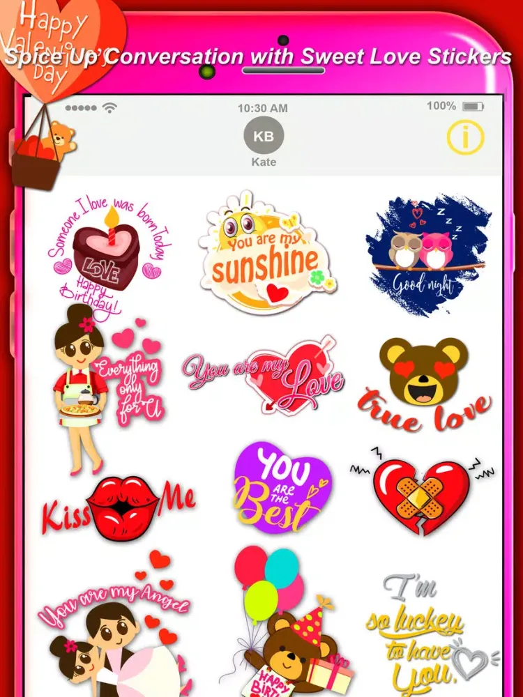 lovemoji sweet love Stickers iPad  স্ক্রিনশট