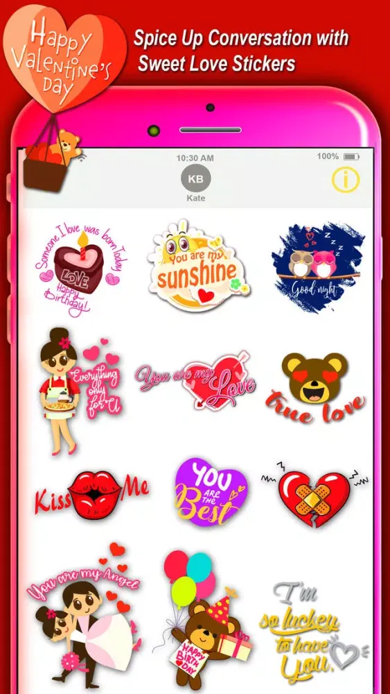 lovemoji sweet love Stickers স্ক্রিনশট
