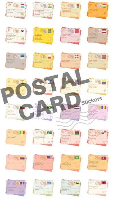 صور Postal card stickers