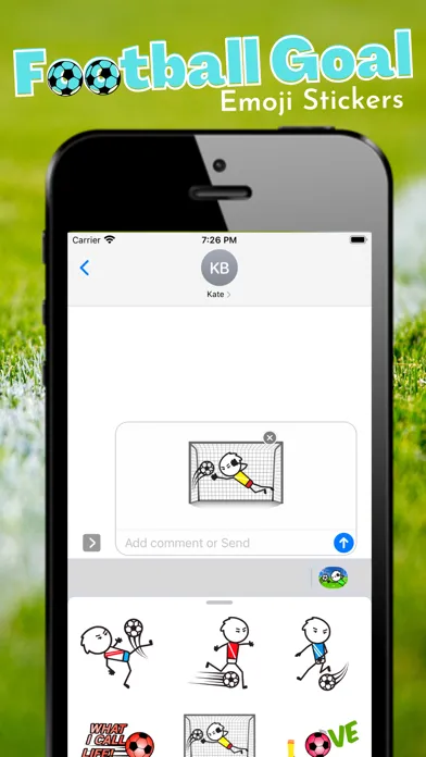 Capturas de tela do Football Goal Emoji Stickers
