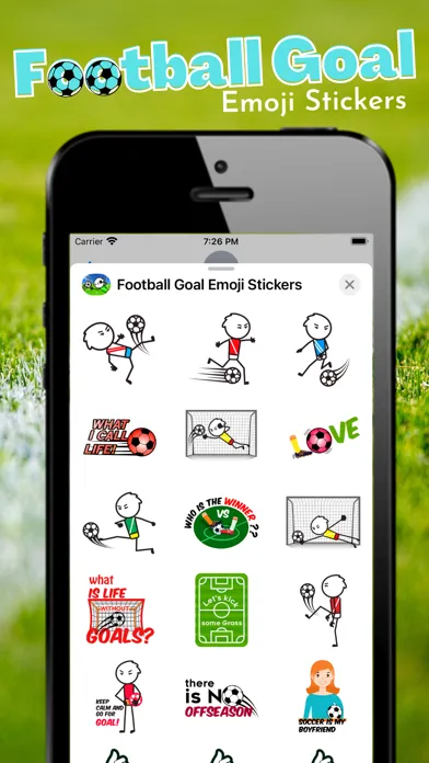 Capturas de tela do Football Goal Emoji Stickers