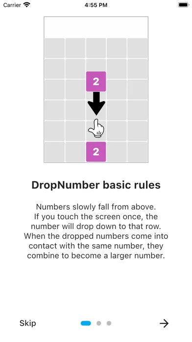 Tangkapan skrin Drop&Shot Number