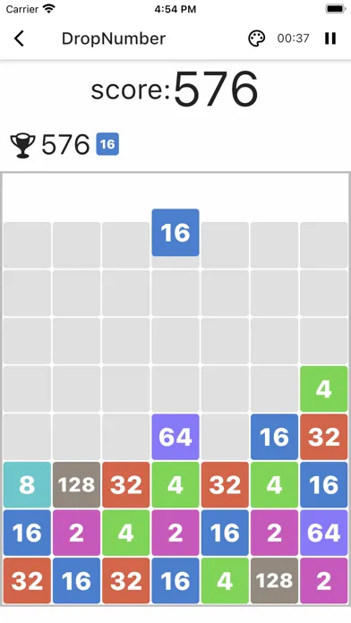 Tangkapan skrin Drop&Shot Number