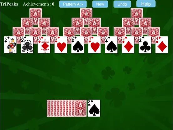 Ảnh chụp màn hình của TriPeaks Solitaire. iPad 