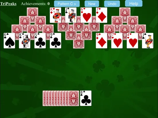 Ảnh chụp màn hình của TriPeaks Solitaire. iPad 