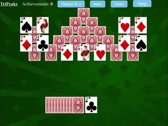 Ảnh chụp màn hình của TriPeaks Solitaire. iPad 