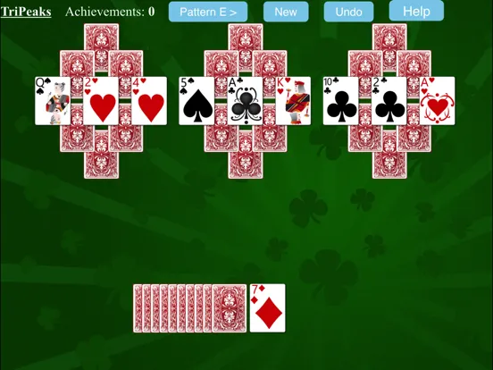 Ảnh chụp màn hình của TriPeaks Solitaire. iPad 