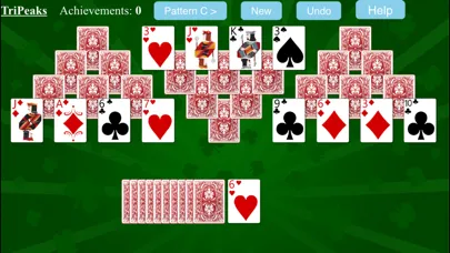 Ảnh chụp màn hình của TriPeaks Solitaire.