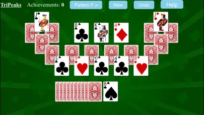 Ảnh chụp màn hình của TriPeaks Solitaire.