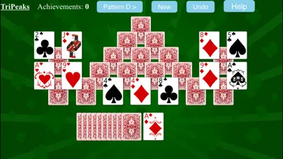 Ảnh chụp màn hình của TriPeaks Solitaire.