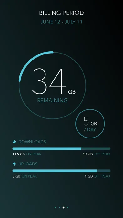 Bandwidth Monitor for TekSavvy スクリーンショット