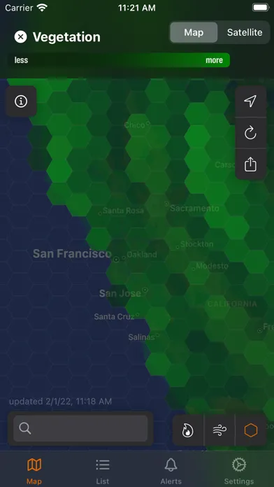 Tangkapan skrin Firespot: Wildfire app