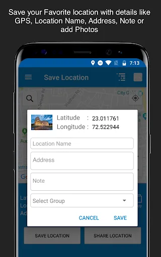 Captures d'écran de Save Location GPS