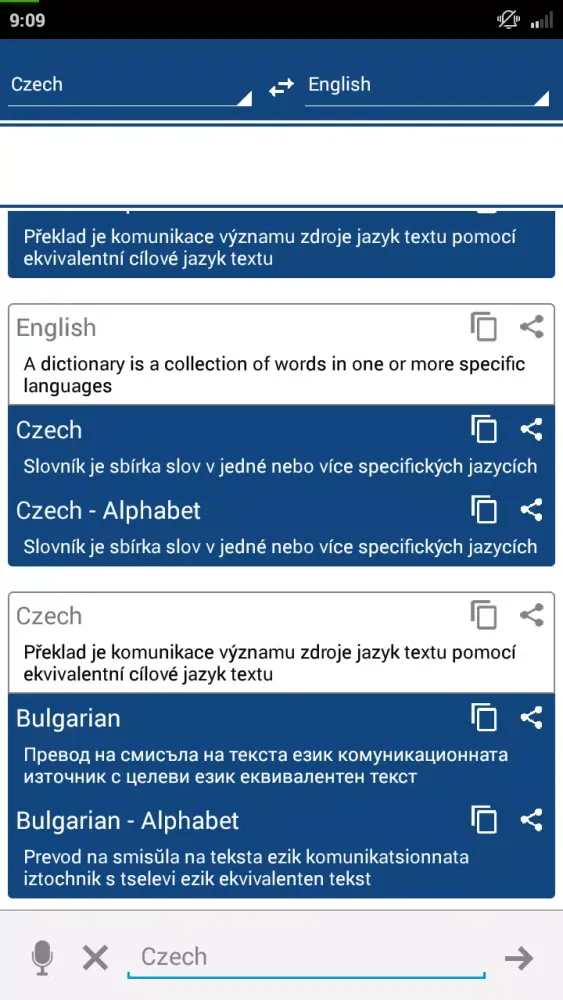 Czech Dictionary Translator স্ক্রিনশট