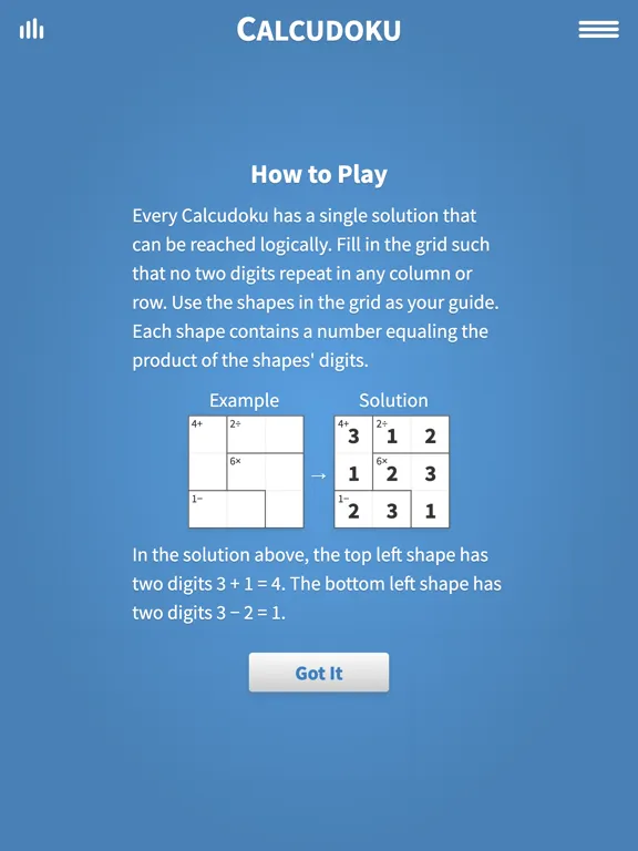 Tangkapan skrin Calcudoku · Math Logic Puzzles iPad 