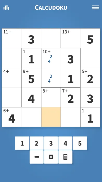 Tangkapan skrin Calcudoku · Math Logic Puzzles