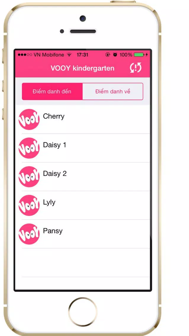 Zrzuty ekranu VOOY Điểm danh