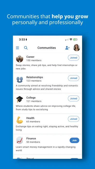 Tangkapan skrin Netwrk: Post College Community