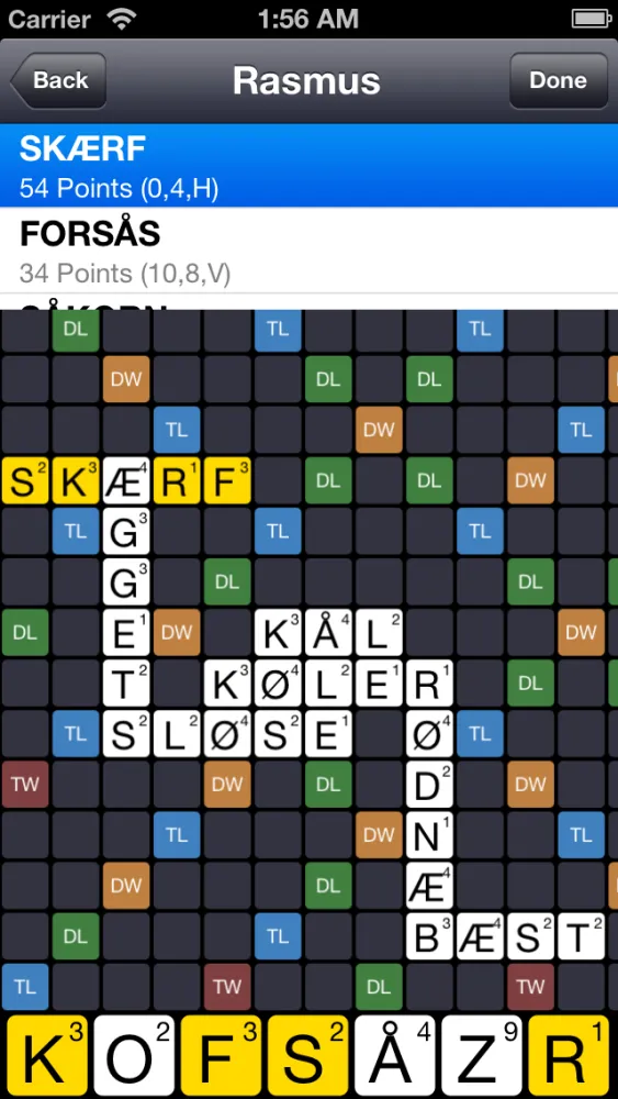 DK Løser for Wordfeud應用截圖