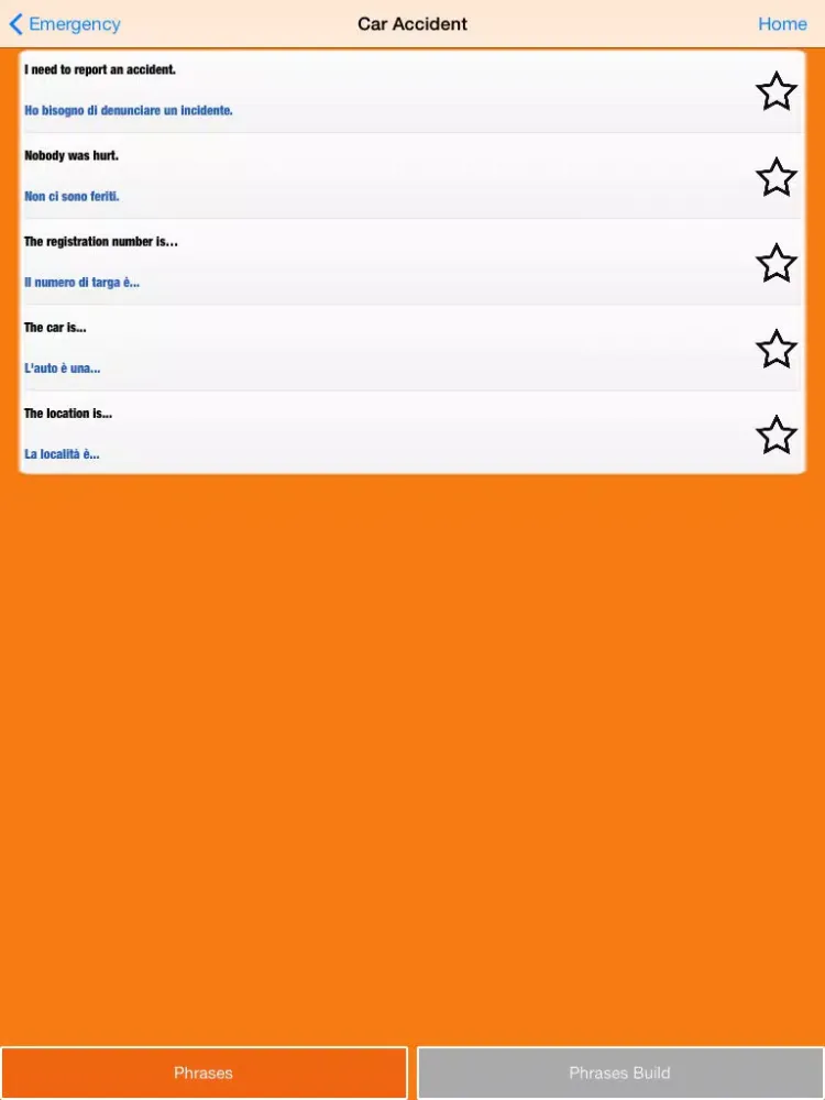 Capturas de tela do Begin Italian: Survival Phrases iPad 