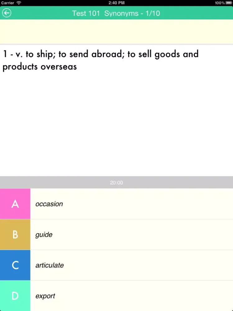 English Test Center iPad  Ekran Görüntüleri
