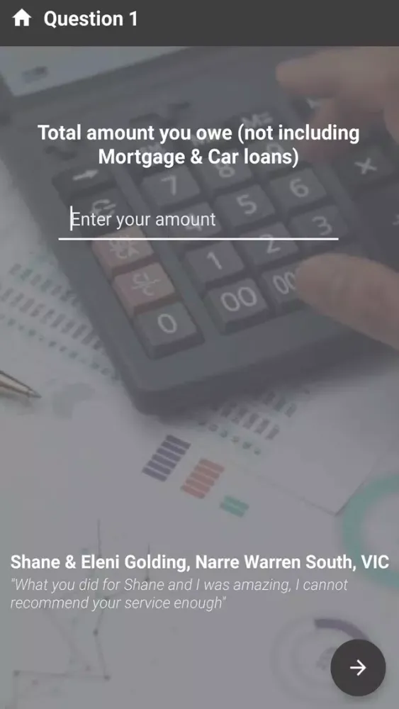 Credit Mediation Calculator स्क्रीनशॉट