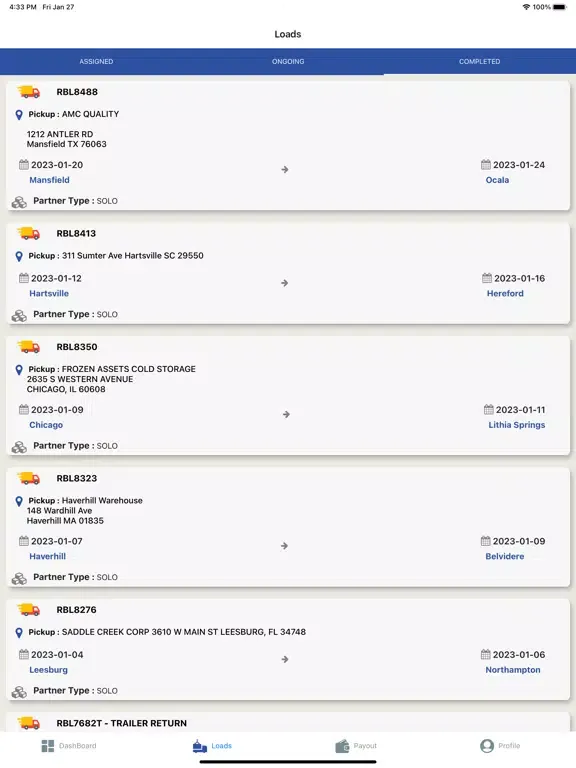 Royal Bengal Logistics - RBL iPad  Screenshots
