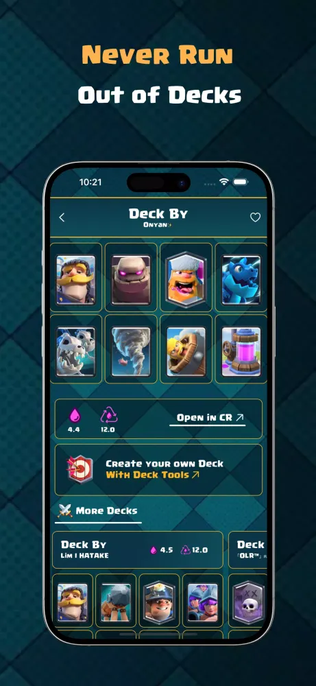 Tangkapan skrin Royale Decks for Clash Royale