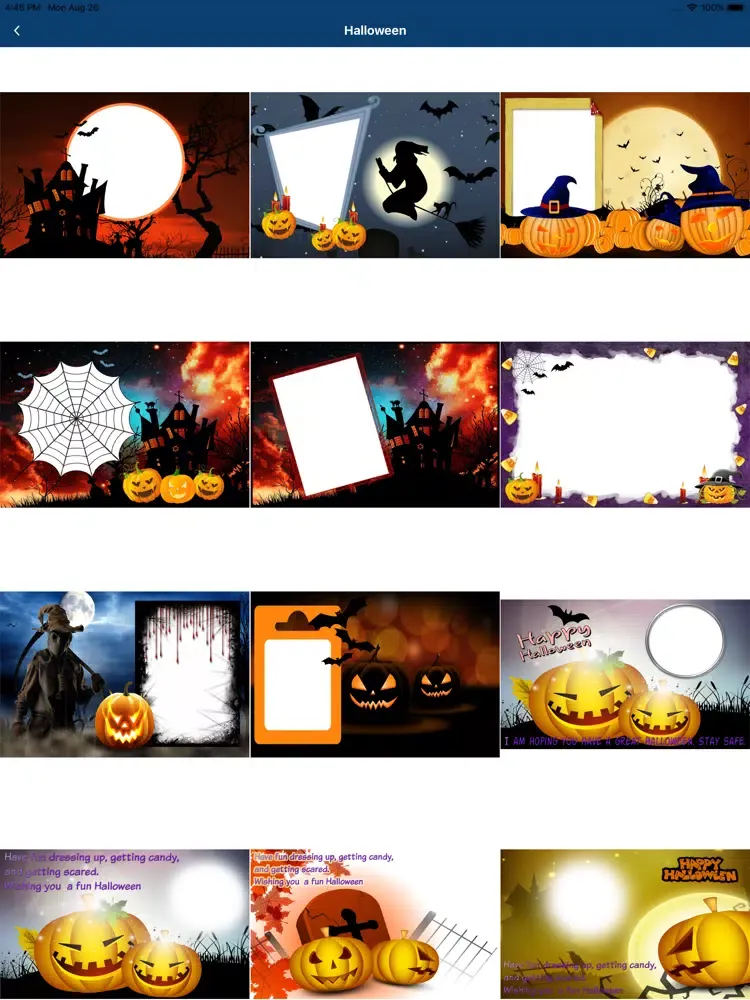Capturas de pantalla de Halloween Photo Frame Creator iPad 