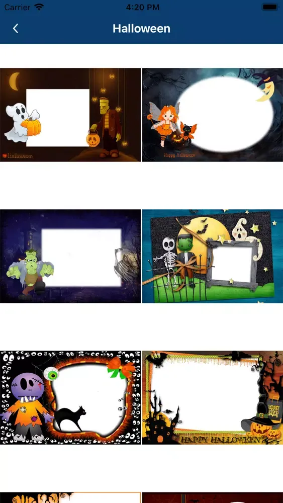 Capturas de pantalla de Halloween Photo Frame Creator