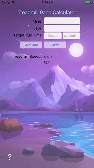 Ảnh chụp màn hình của Treadmill Pace Calculator