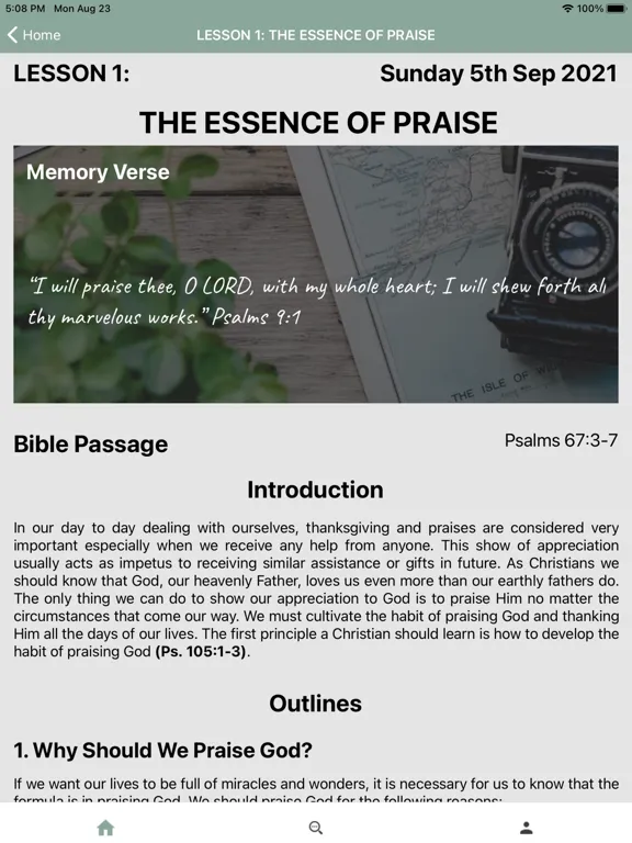 صور RCCG - Sunday School Manual iPad 
