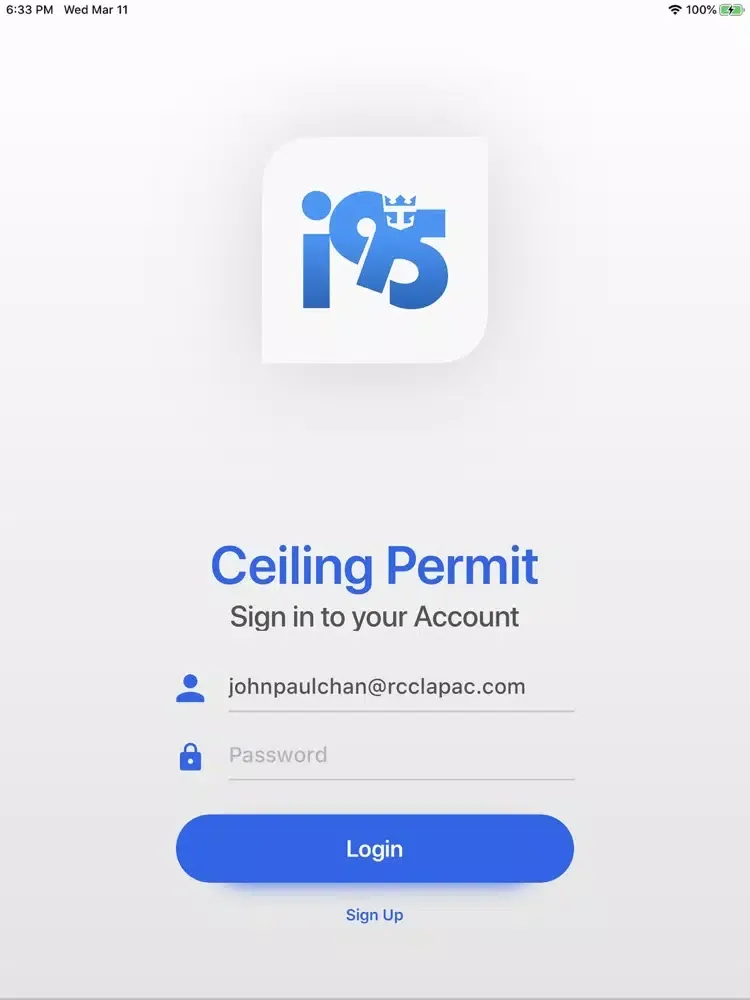 i95 Ceiling Permit Log iPad  Screenshots