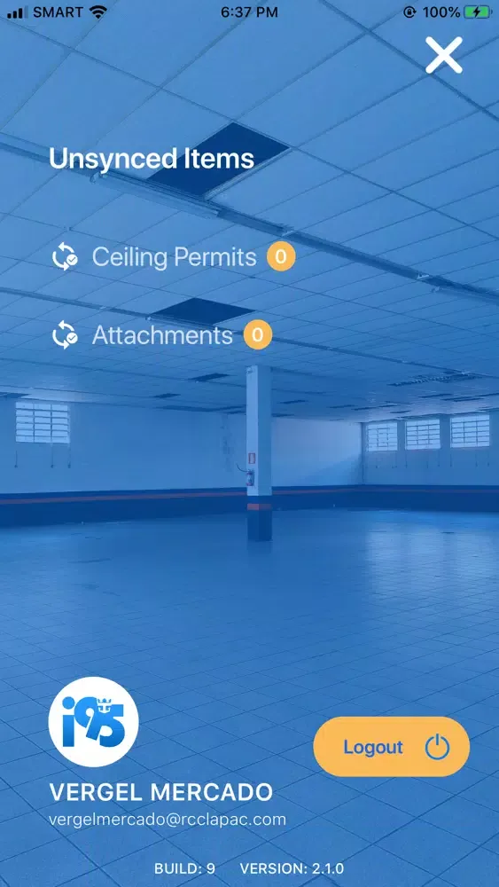 i95 Ceiling Permit Log Screenshots