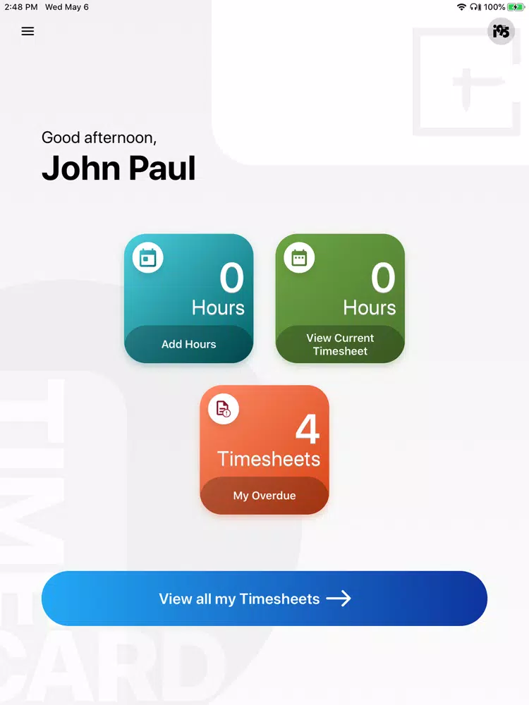 Capturas de pantalla de i95 Time Card iPad 