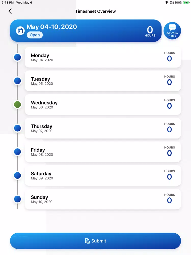 Capturas de pantalla de i95 Time Card iPad 