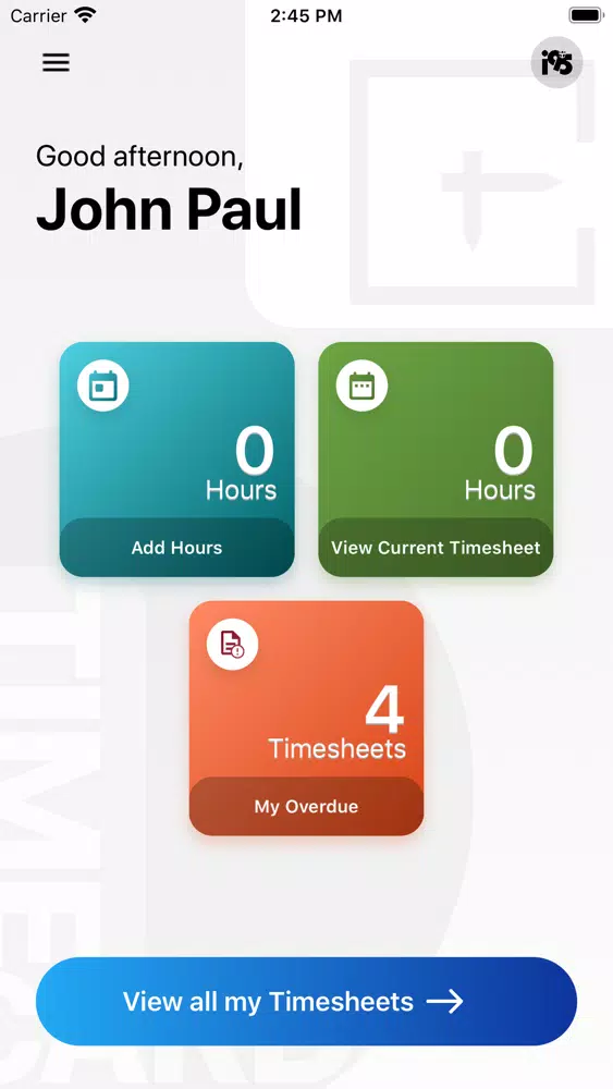 Capturas de pantalla de i95 Time Card