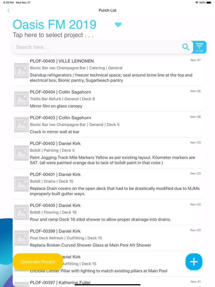 i95 Punch List iPad  स्क्रीनशॉट