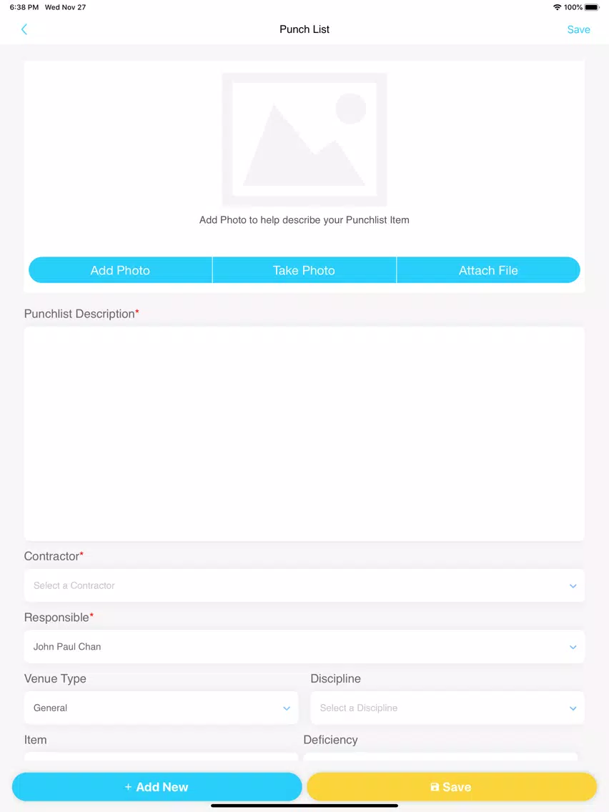 i95 Punch List iPad  Screenshots