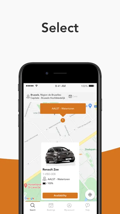 Zrzuty ekranu SHARE Mobility