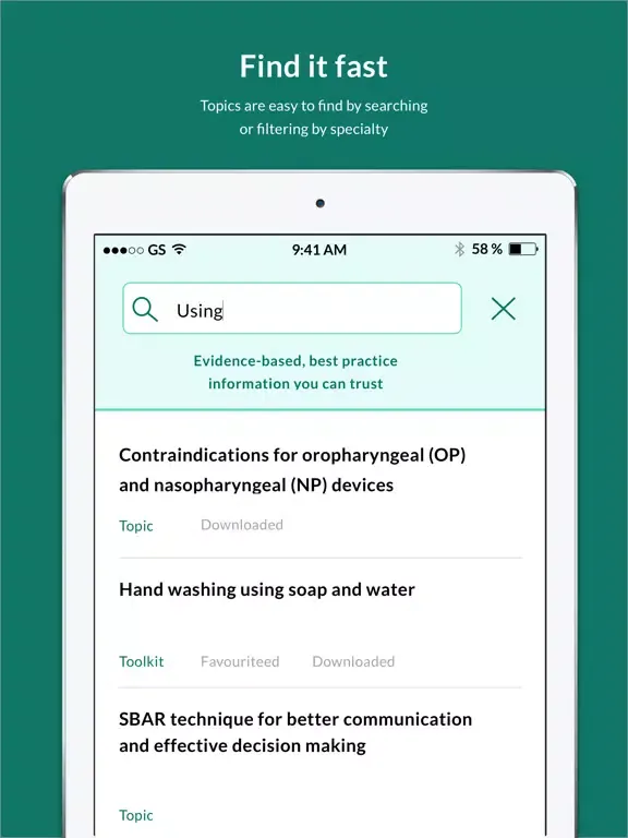 RCNi Decision Support iPad  Screenshots