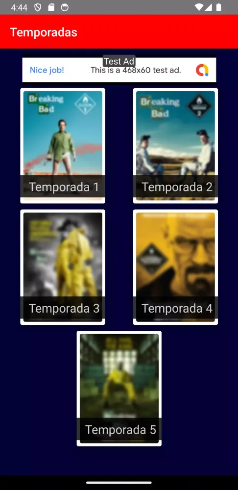 Capturas de tela do Breaking bad App