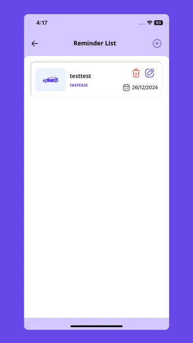 Ảnh chụp màn hình của Renewal Reminder App