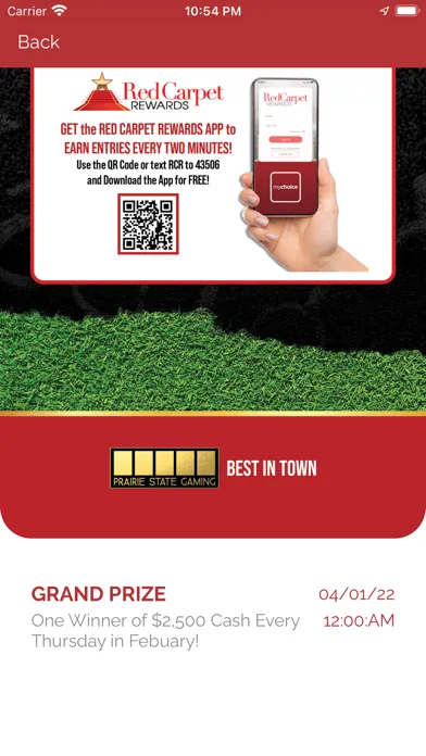 Tangkapan skrin Red Carpet Rewards
