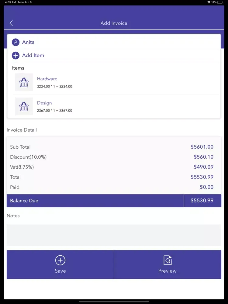Invoice Pro : Receipt Expert iPad  Screenshots
