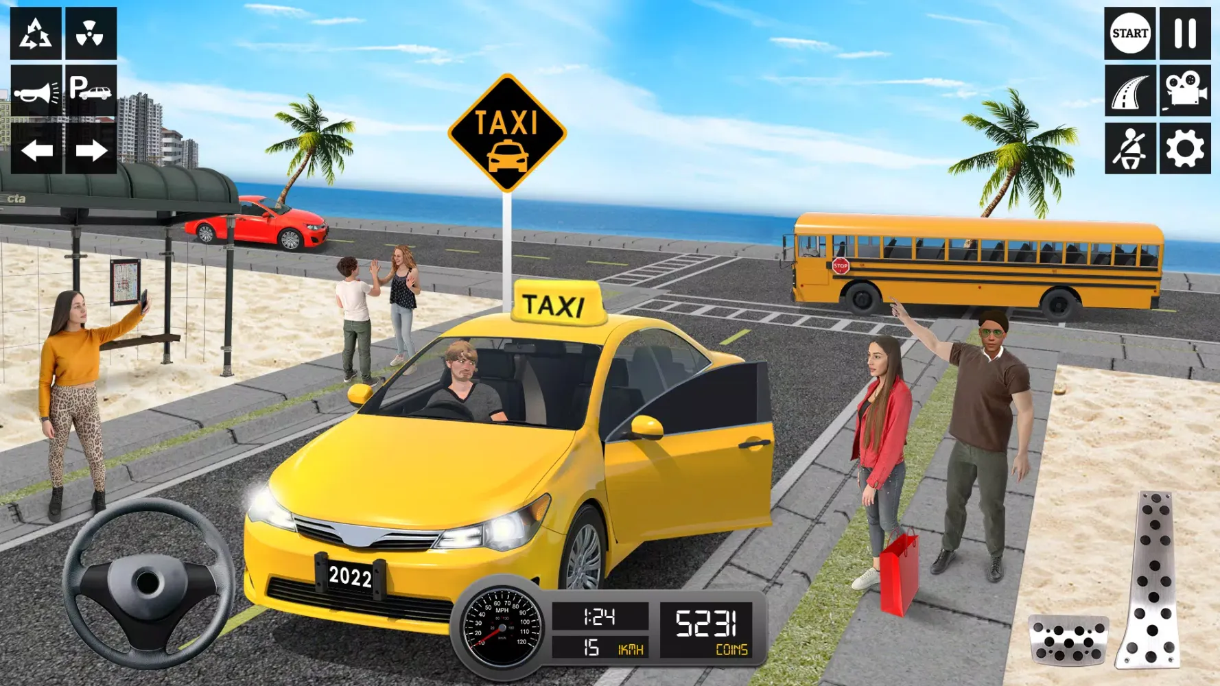 Taxi Simulator 24 - Taxi Games 스크린샷