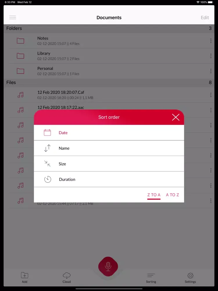 Voice Recorder : Playback Memo iPad  Ekran Görüntüleri