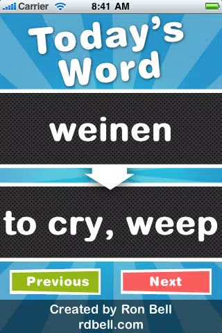 Ảnh chụp màn hình của German Verb of the Day